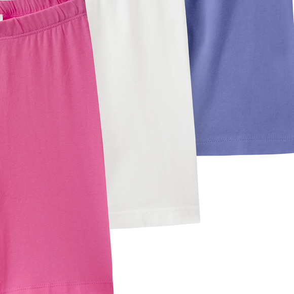 3 korte meisjesleggings in basic look