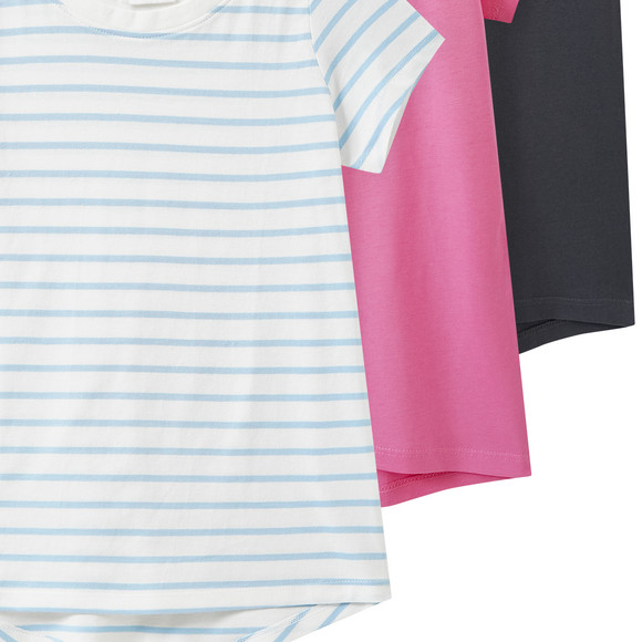 3 Mädchen T-Shirts im Basic-Look