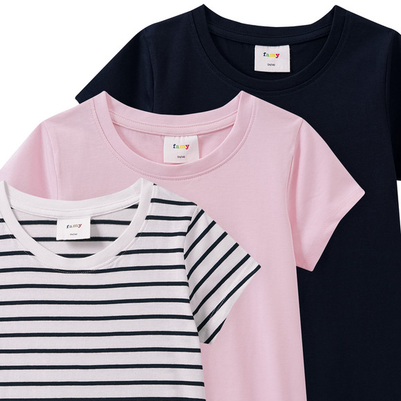 3 Mädchen T-Shirts im Basic-Look