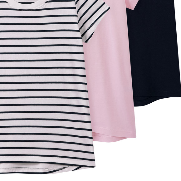 3 Mädchen T-Shirts im Basic-Look