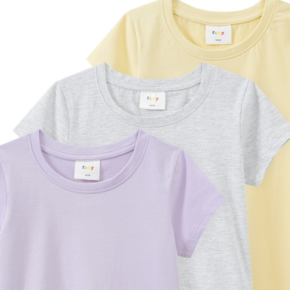 3 Mädchen T-Shirts im Basic-Look