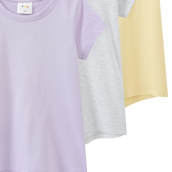 3 Mädchen T-Shirts im Basic-Look