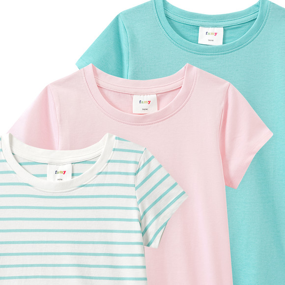 3 Mädchen T-Shirts im Basic-Look