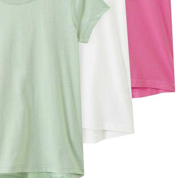 3 Mädchen T-Shirts im Basic-Look