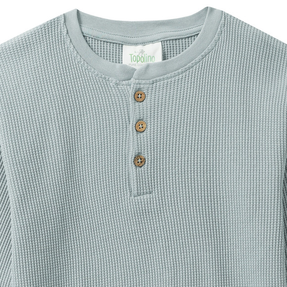 Jungen Langarmshirt aus Waffel-Piqué