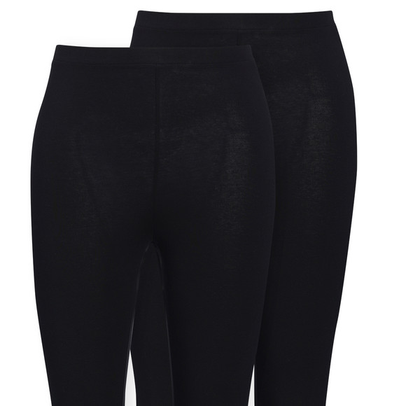 2 Damen 3/4-Leggings unifarben