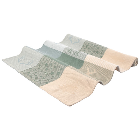 Tafelloper met Kerst design groen