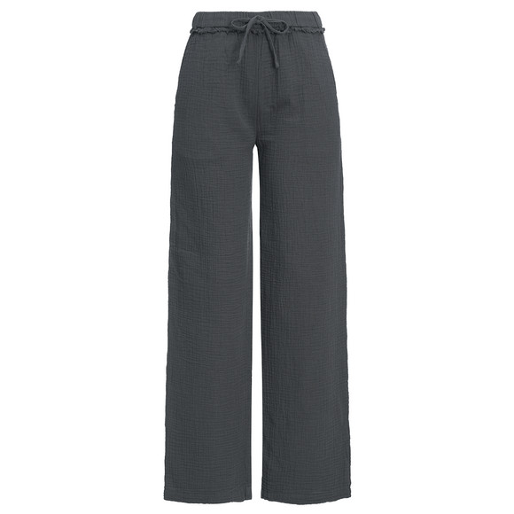 Damen Musselin-Hose aus Bio-Baumwolle dunkelgrau