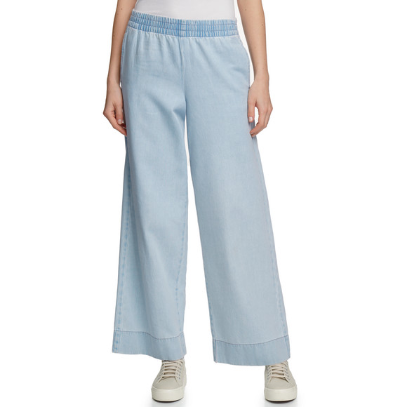 Damen Wide-Leg-Jeans mit Elastikbund