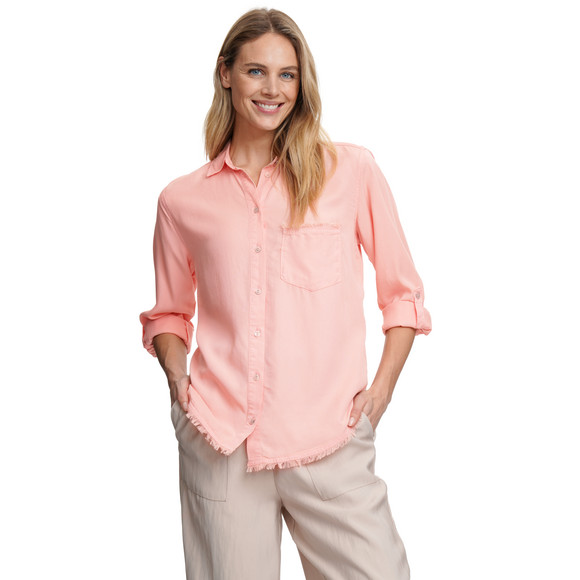 Damen Hemdbluse mit Turn-up-Ärmeln
