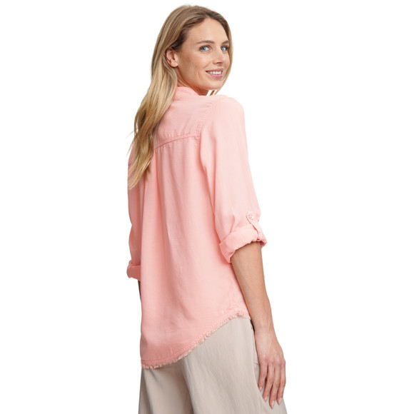 Damen Hemdbluse mit Turn-up-Ärmeln