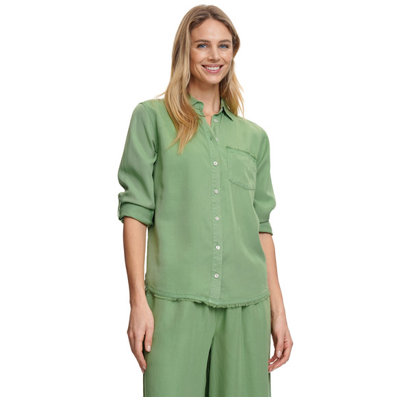 Damen Hemdbluse mit Turn-up-Ärmeln