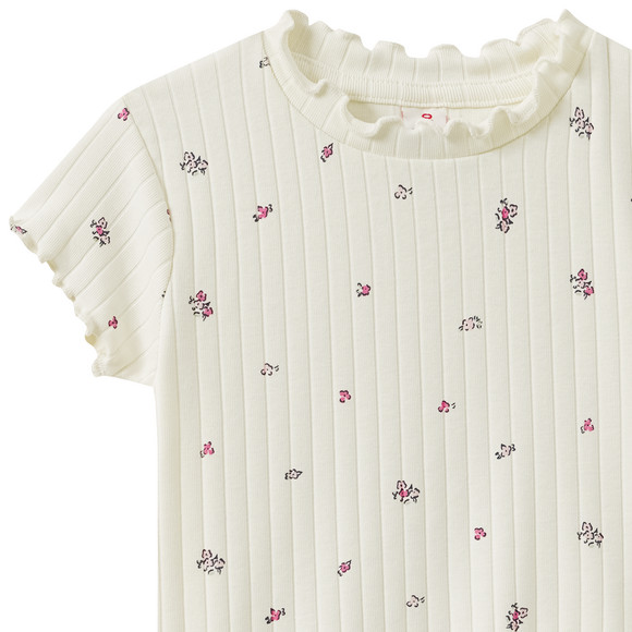 Mädchen T-Shirt mit Blümchen-Print