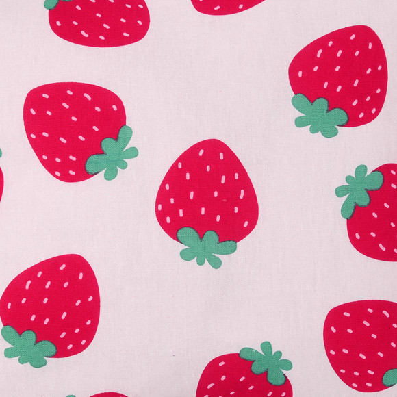 Kissenhülle mit Erdbeer-Print allover