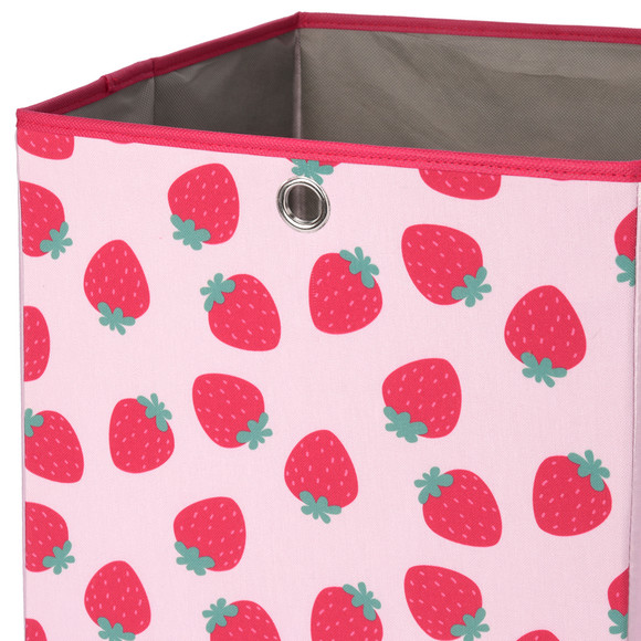 Aufbewahrungsbox mit Erdbeer-Motiven