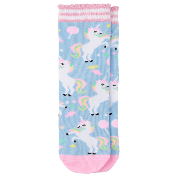 1 Paar Mädchen Socken mit Einhorn-Motiv