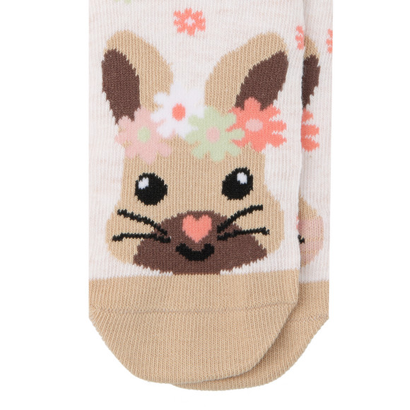 1 Paar Mädchen Socken mit Hasen-Motiv