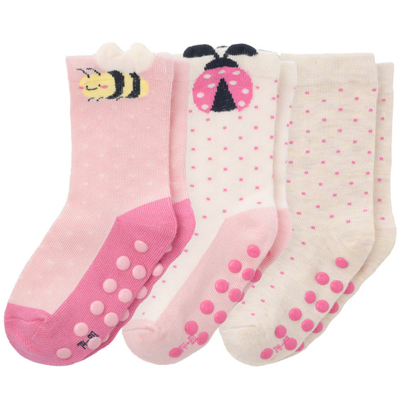 3 Paar Baby Stopper-Socken im Set