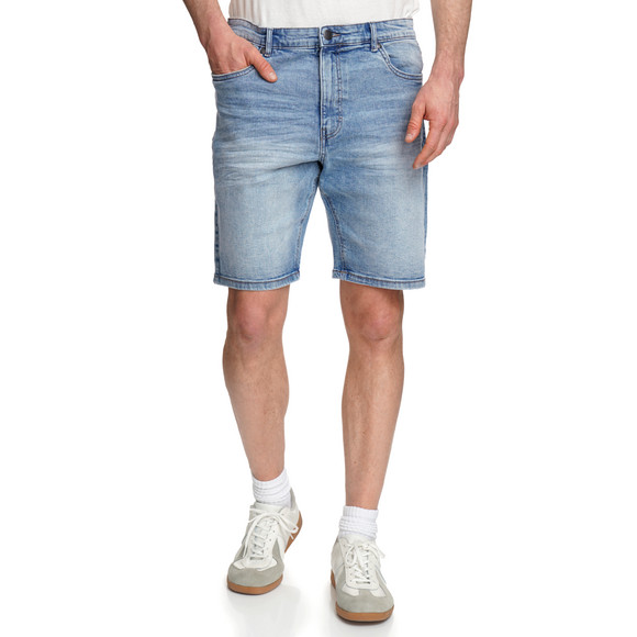 Herren Jeans-Shorts mit Used-Waschung