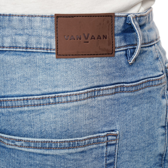 Herren Jeans-Shorts mit Used-Waschung