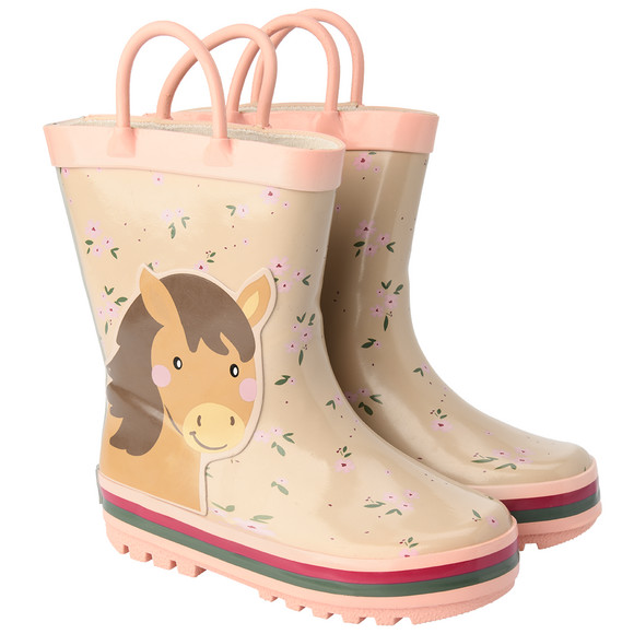 Baby Gummistiefel mit Pferde-Motiv