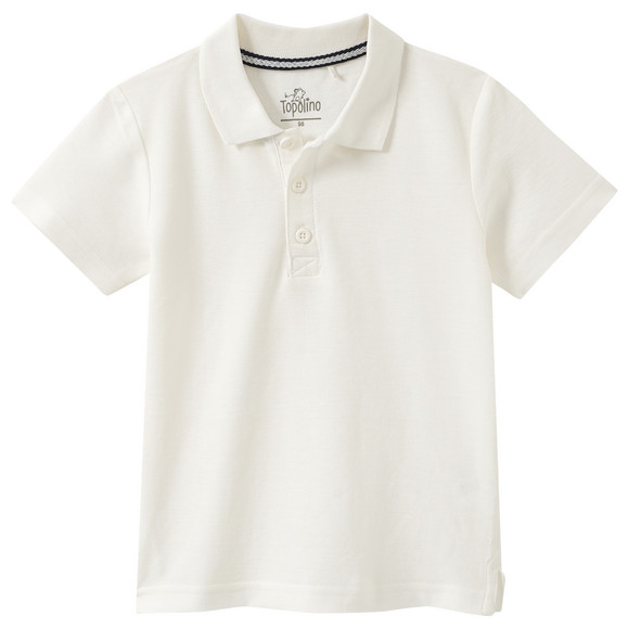 Jungen Poloshirt in Piqué-Qualität weiss