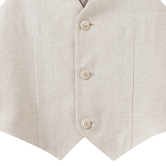 Linnen gekleed jongensvest met knopen