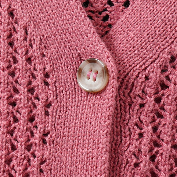 Mädchen Strickjacke mit Lochmuster