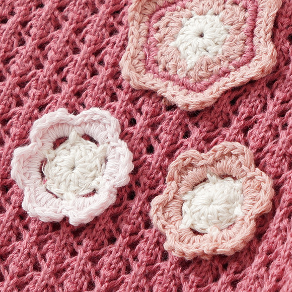Mädchen Strickjacke mit Lochmuster
