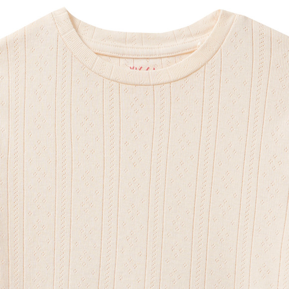 Mädchen T-Shirt mit Ajour-Muster