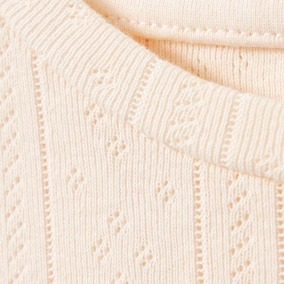 Mädchen T-Shirt mit Ajour-Muster