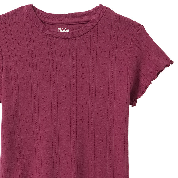 Meisjes T-shirt met ajourpatroon