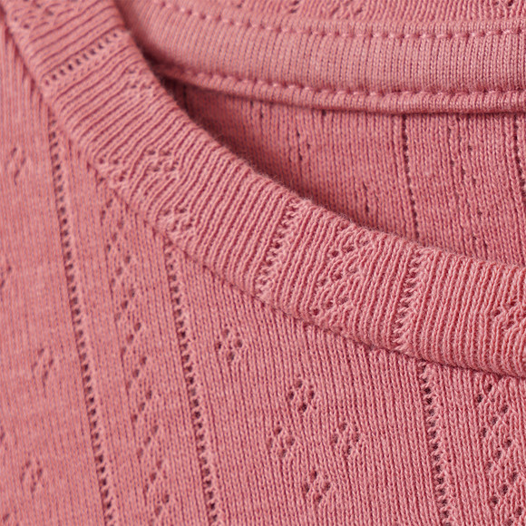 Mädchen T-Shirt mit Ajour-Muster