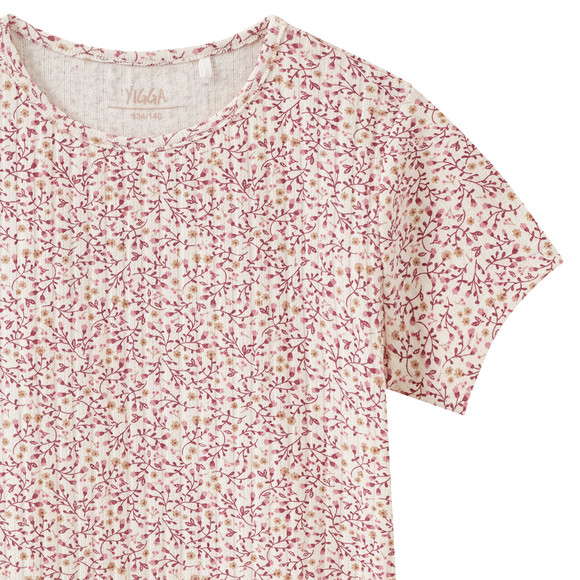 Mädchen T-Shirt mit floralem Allover-Motiv