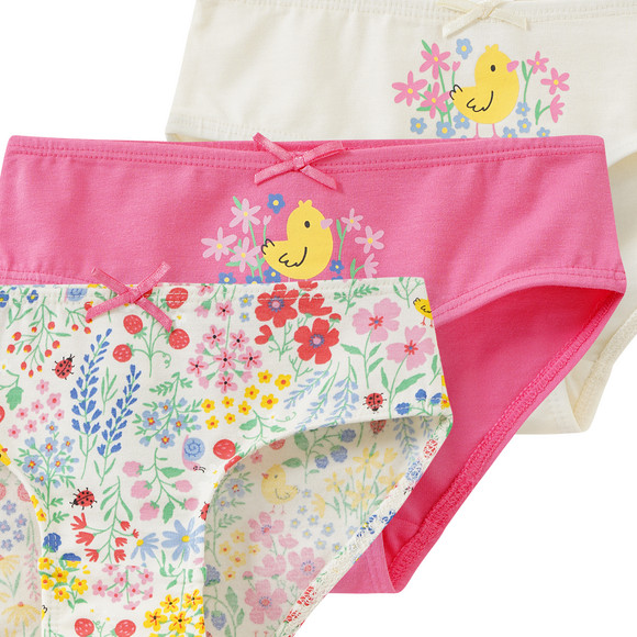 3 Mädchen Slips mit Bio-Baumwolle