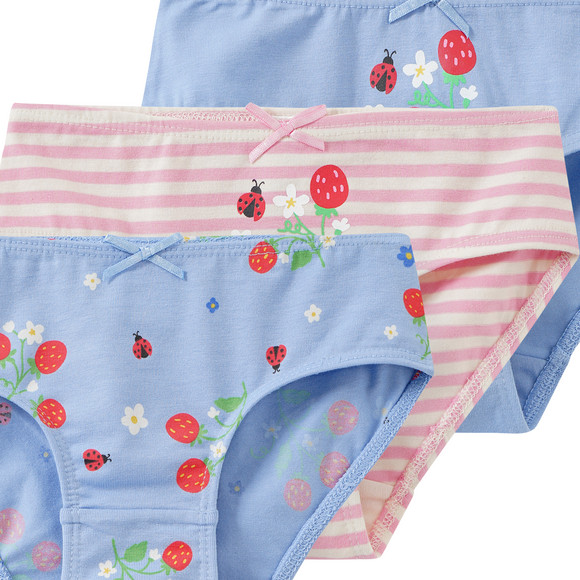 3 Mädchen Slips mit Bio-Baumwolle