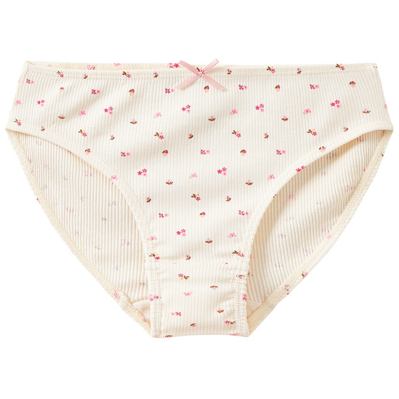 3 meisjesslips met ribstructuur