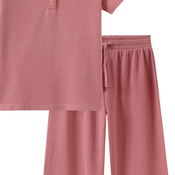 Mädchen Schlafanzug mit Waffel-Struktur