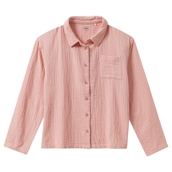 Mädchen Musselin-Schlafanzug in Unifarben