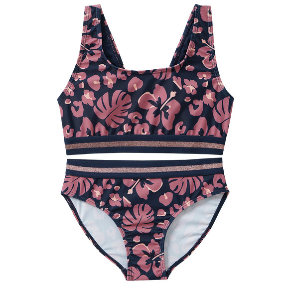 Mädchen Bikini mit Glitzer-Bund