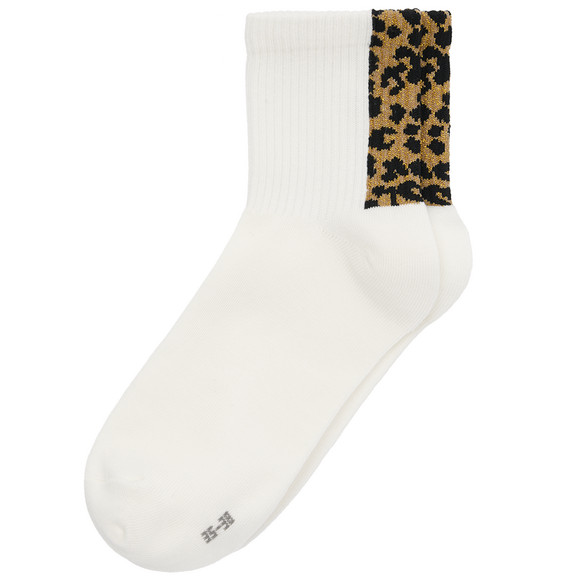 1 Paar Damen Tennissocken mit Leo-Motiv