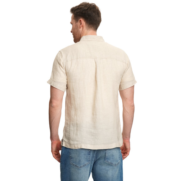 Herren Leinen-Hemd mit kurzen Ärmeln