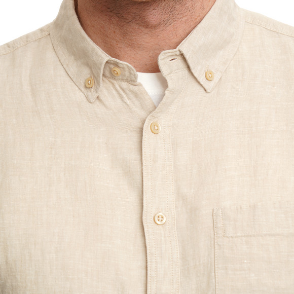 Herren Leinen-Hemd mit kurzen Ärmeln