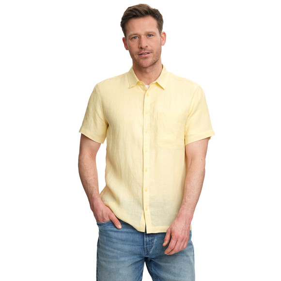 Herren Leinen-Hemd mit kurzen Ärmeln