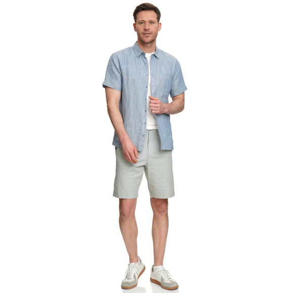 Herren Leinen-Hemd mit kurzen Ärmeln