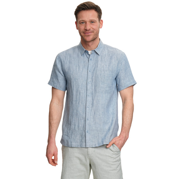 Herren Leinen-Hemd mit kurzen Ärmeln