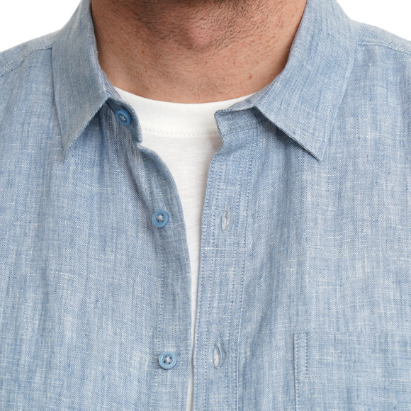 Herren Leinen-Hemd mit kurzen Ärmeln