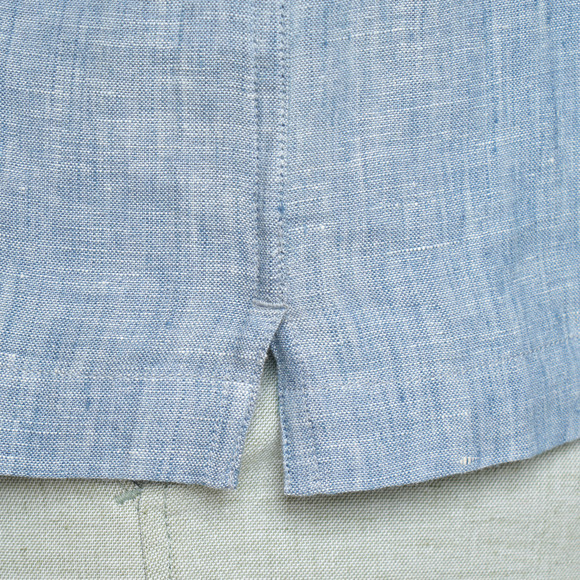 Herren Leinen-Hemd mit kurzen Ärmeln