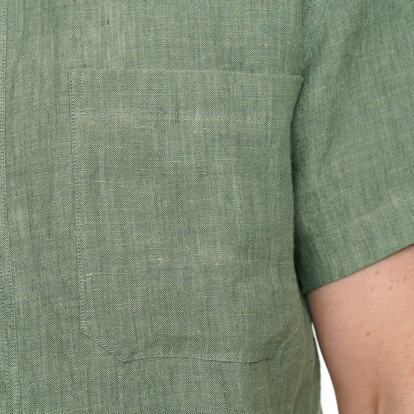Herren Leinen-Hemd mit kurzen Ärmeln