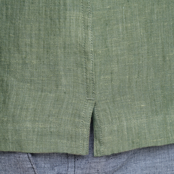 Herren Leinen-Hemd mit kurzen Ärmeln